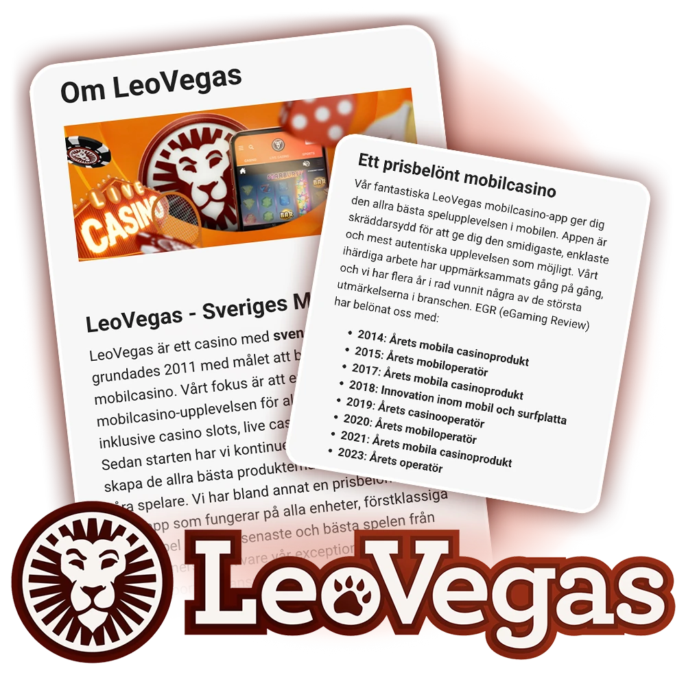 Läs mer om LeoVegas online casino.