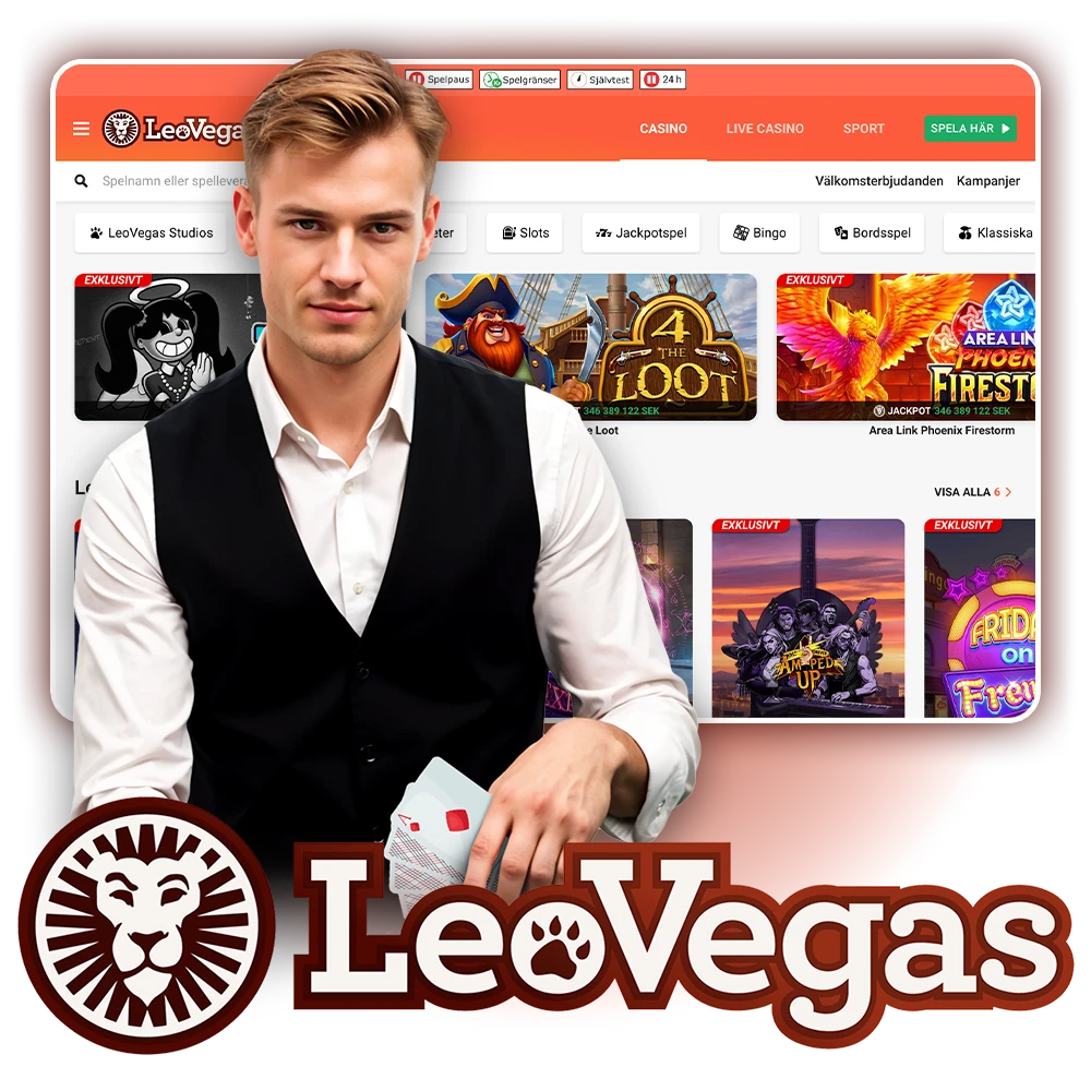 Spela dina favoritslots och satsa på sport i LeoVegas online casino.