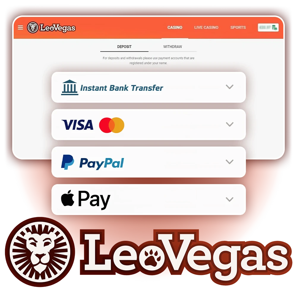 Ta reda på hur du snabbt och enkelt gör en insättning för att spela på LeoVegas casino.