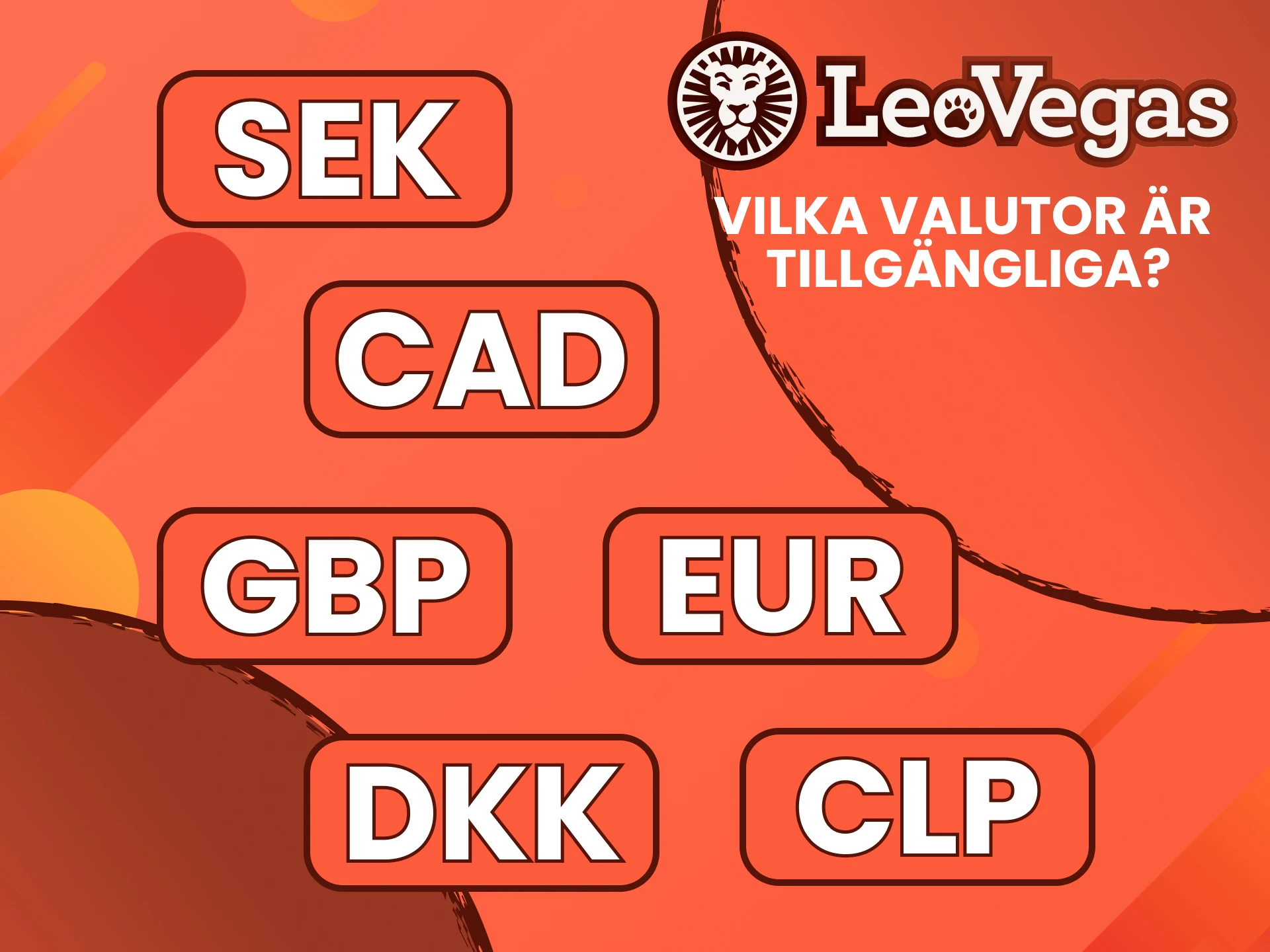 Använd en bekväm valuta för transaktioner på Leovegas.