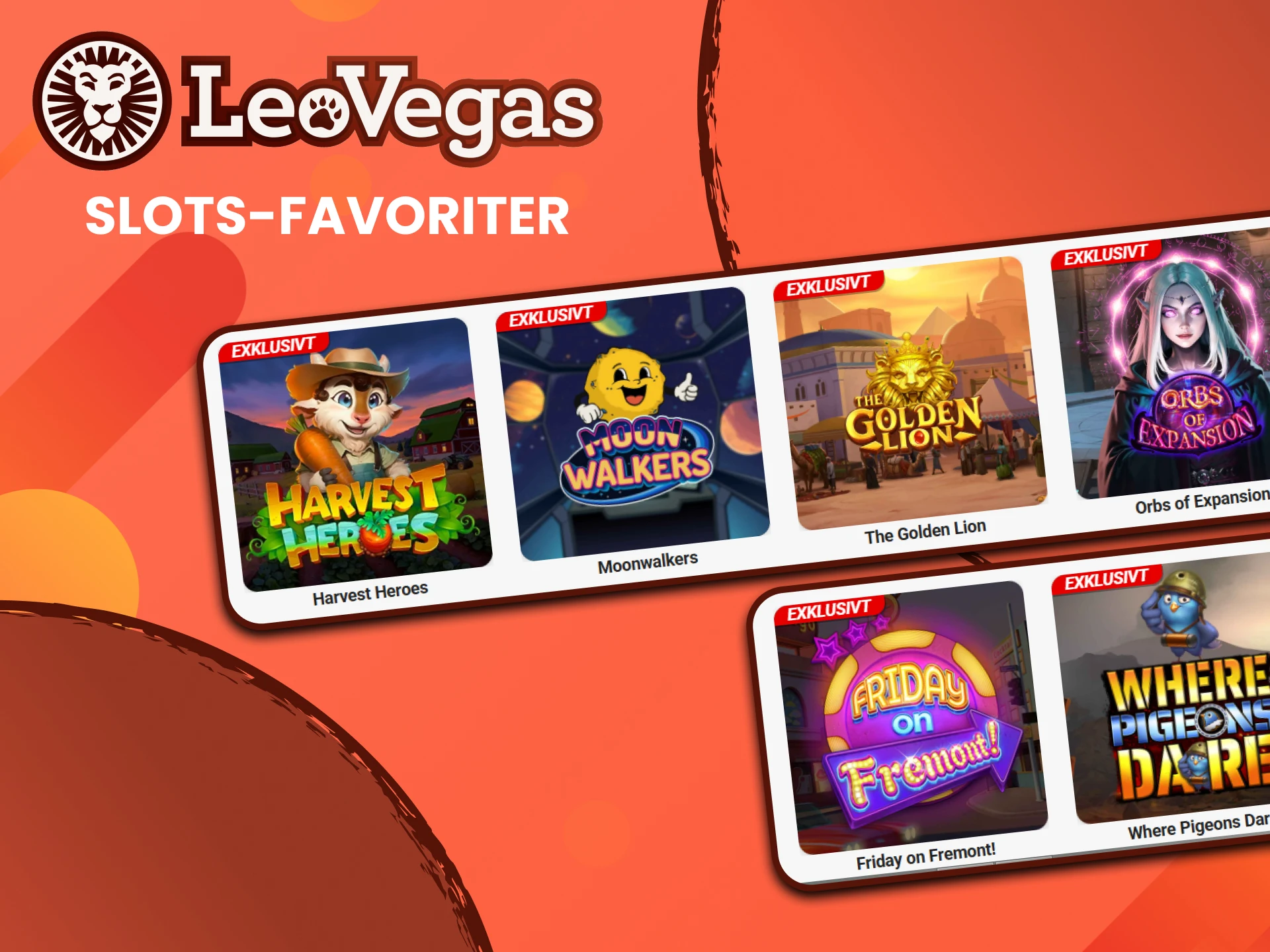 Du hittar favoriter bland spelautomater från Leovegas.