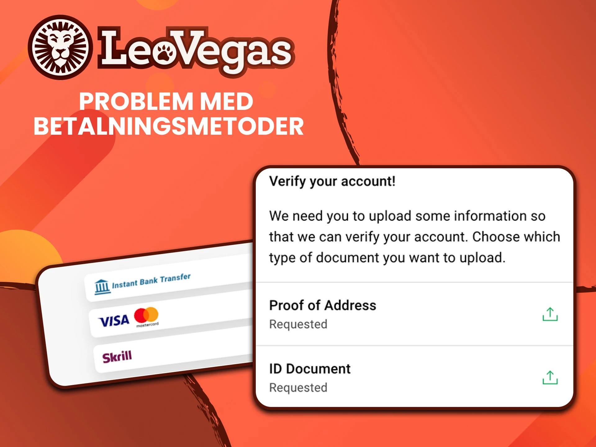 Utforska möjliga transaktionsproblem på Leovegas webbplats.
