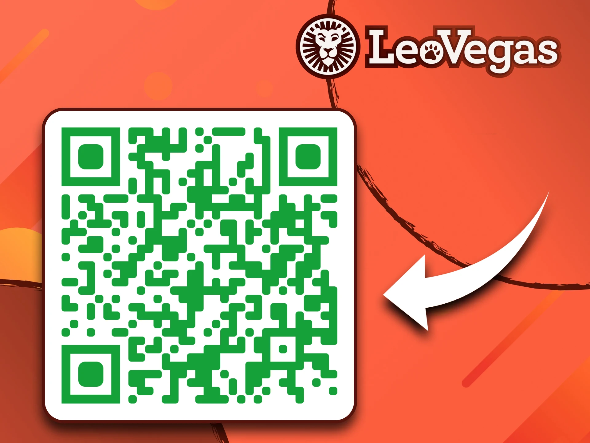 Ladda ner den officiella Leovegas-appen snabbt och säkert via QR-kod.