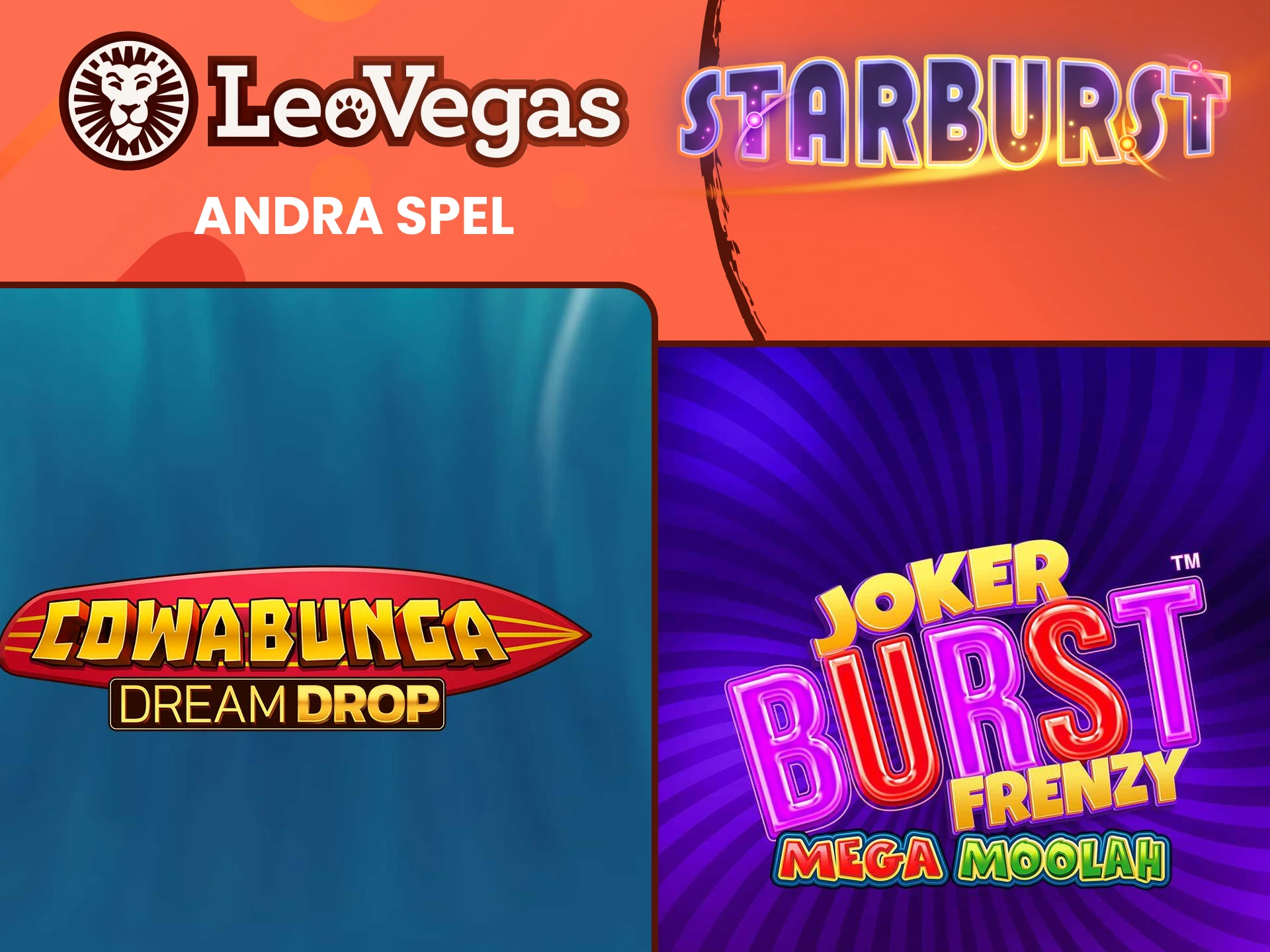 Det finns liknande spel som Starburst på Leovegas webbplats.