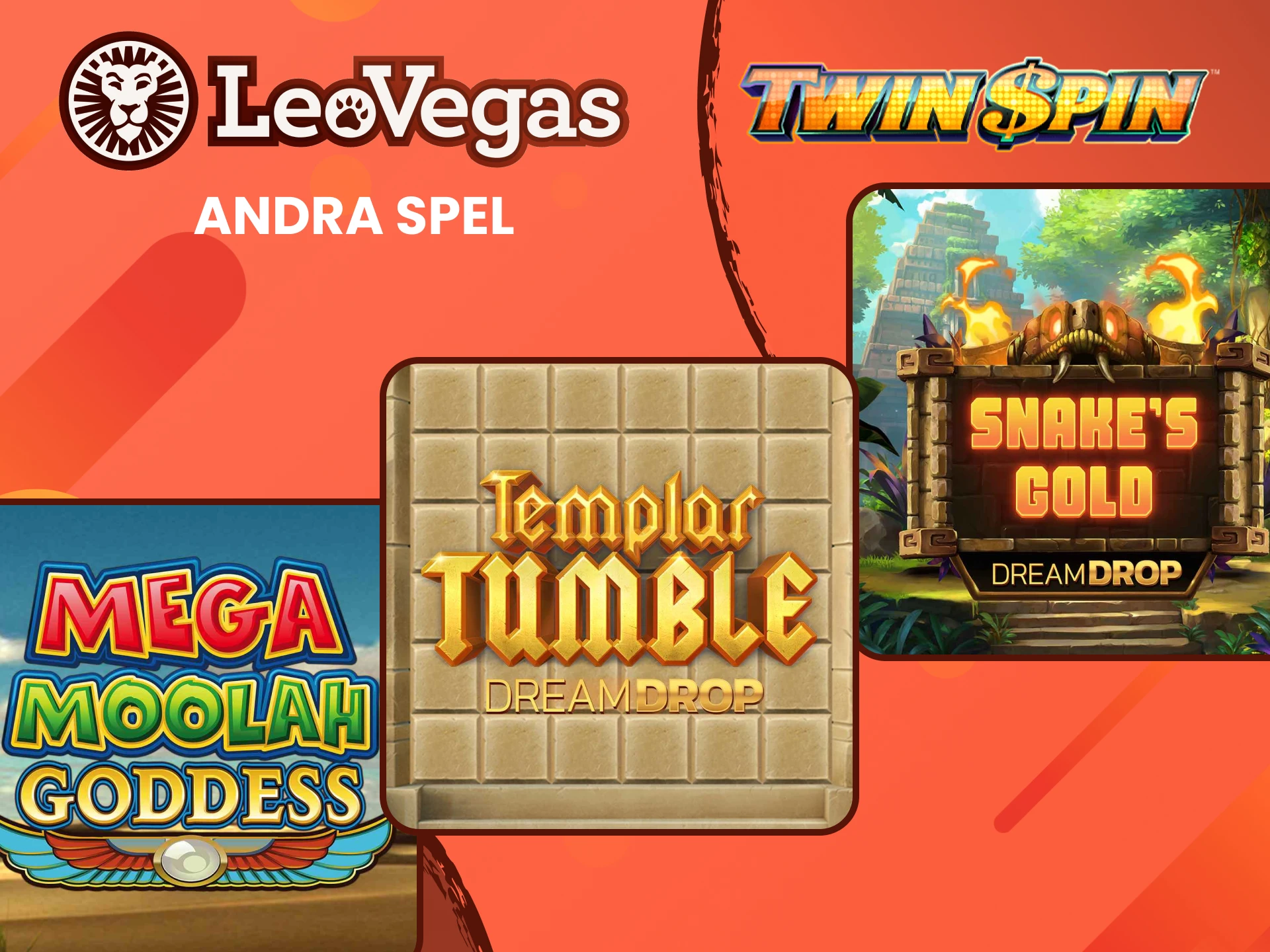 Du kan välja liknande spel som Twin Spin på Leovegas webbplats.