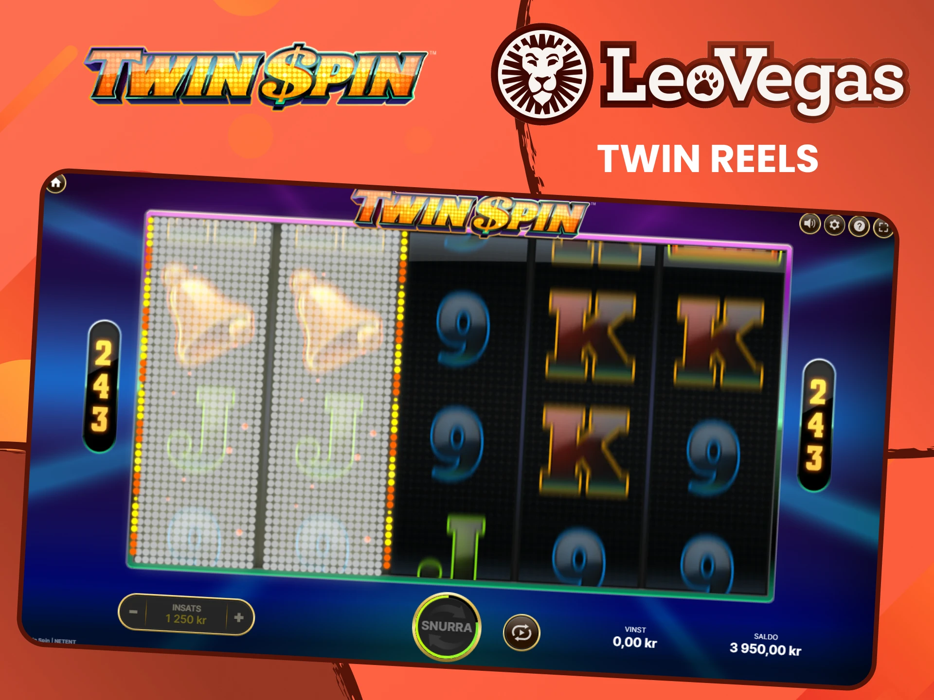 Twin Spin-spelet har en Twin Reels-funktion.